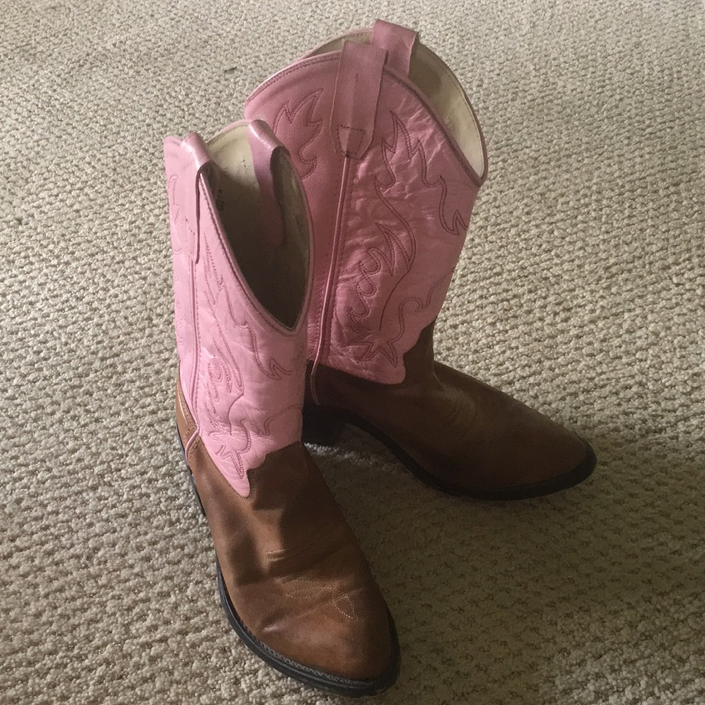 Old West Pink Cowgirl Boots
